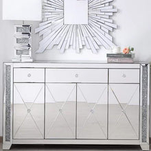 Load image into Gallery viewer, Luccino 140 x 30 x 90 cm Buffet With Drawers and Cabinets Mirrored Console Table
