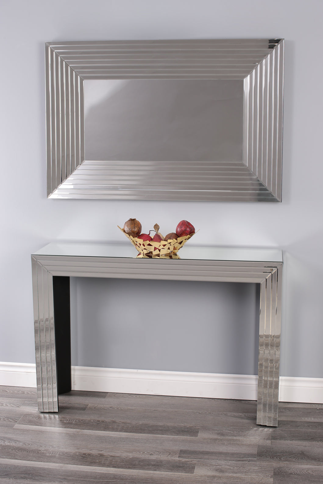 Frantelli Mirrored Console Table and Wall Mirror Set