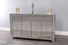 Load image into Gallery viewer, Luccino 140 x 30 x 90 cm Buffet With Drawers and Cabinets Mirrored Console Table
