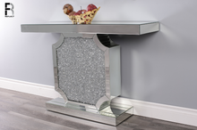 Load image into Gallery viewer, Casalli Mirrored Elegant Diamond Cut Design 120 cm x 35 cm Console Table
