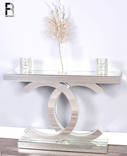 Load image into Gallery viewer, Cocolini stunning mirrored console table with a CC design
