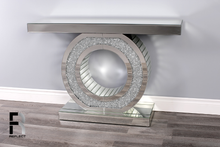 Load image into Gallery viewer, Espara 120 cm W 80 cm H and 36 cm D Mirrored Round Console Table
