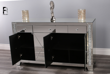 Load image into Gallery viewer, Luccino 140 x 30 x 90 cm Buffet With Drawers and Cabinets Mirrored Console Table
