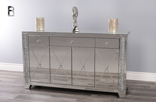 Load image into Gallery viewer, Luccino 140 x 30 x 90 cm Buffet With Drawers and Cabinets Mirrored Console Table
