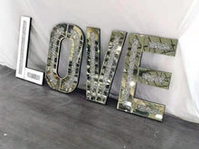 Load image into Gallery viewer, FREE SHIPPING ACROSS CANADA!-Mirrored LOVE Sign With Faux Crushed Diamond Design (Each Letter is 30 x 50 cm) Wall Mirror
